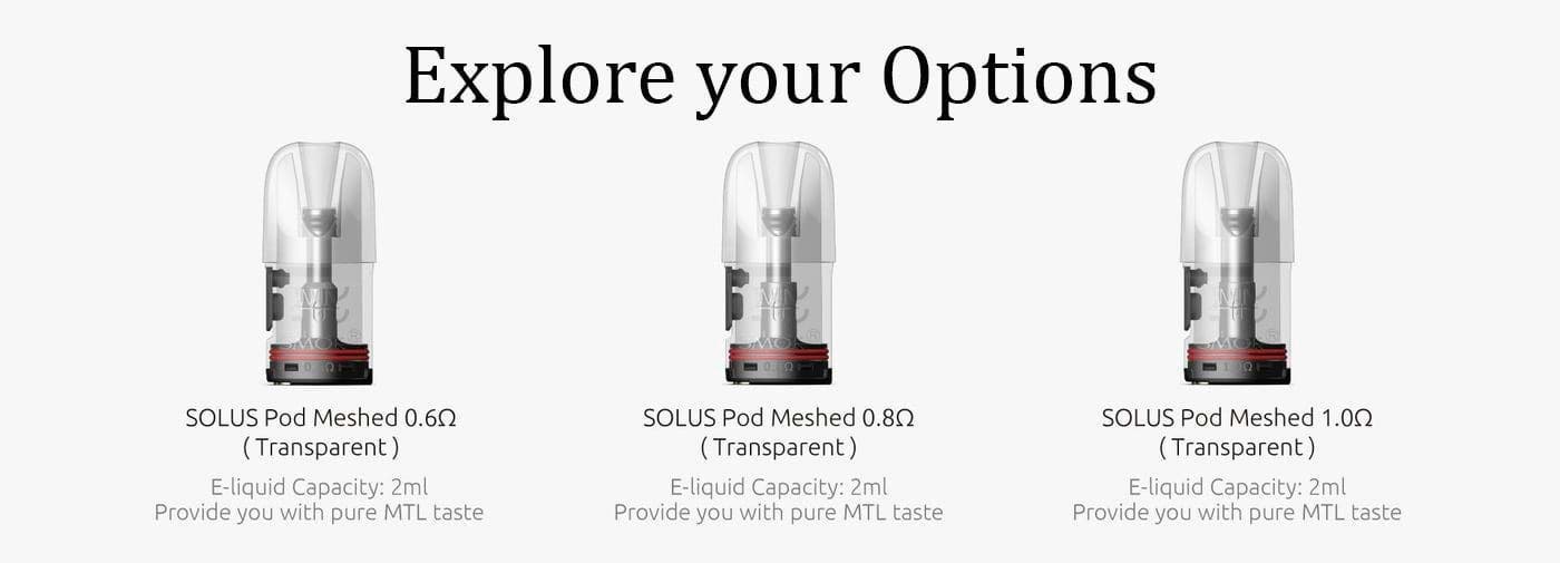 SMOK Solus GT Pod Vape Kit - Vast Range of SMOK Solus GT Pod Cartridges