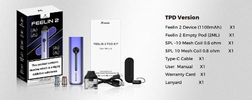 Nevoks Feelin 2 Pod Vape Kit - What's in the box?