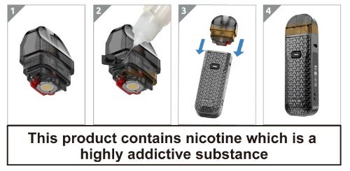 How to fill the Smok Nord 5 Pod and installation of pod
