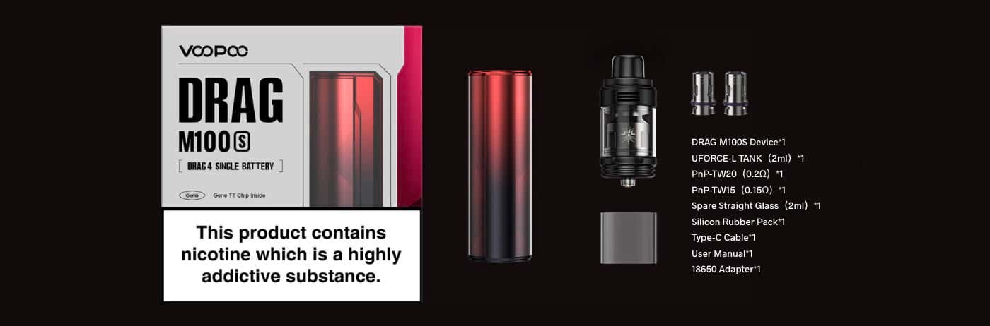 Voopoo Drag M100S Vape Kit - What's in the box?