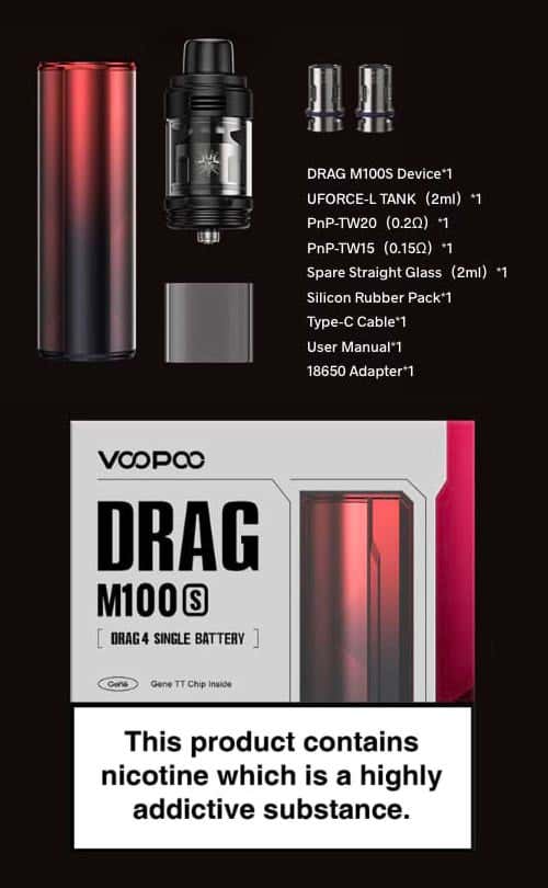 Voopoo Drag M100S Vape Kit - What's in the box?