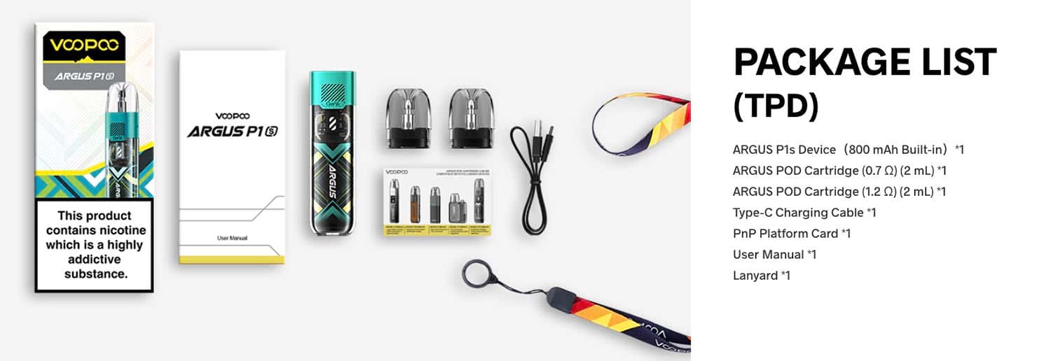 Voopoo Argus P1S Pod Vape Kit - What's in the box?