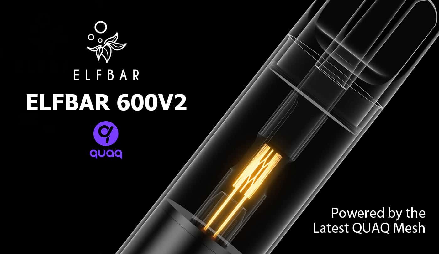 Elf Bar 600 V2 Disposable Vape Kit - Powered by the latest QUAQ Mesh technology