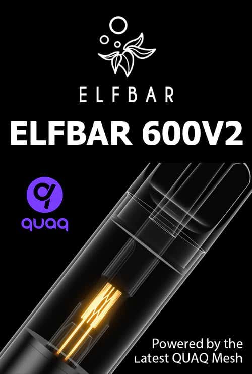 Elf Bar 600 V2 Disposable Vape Kit - Powered by the latest QUAQ Mesh technology