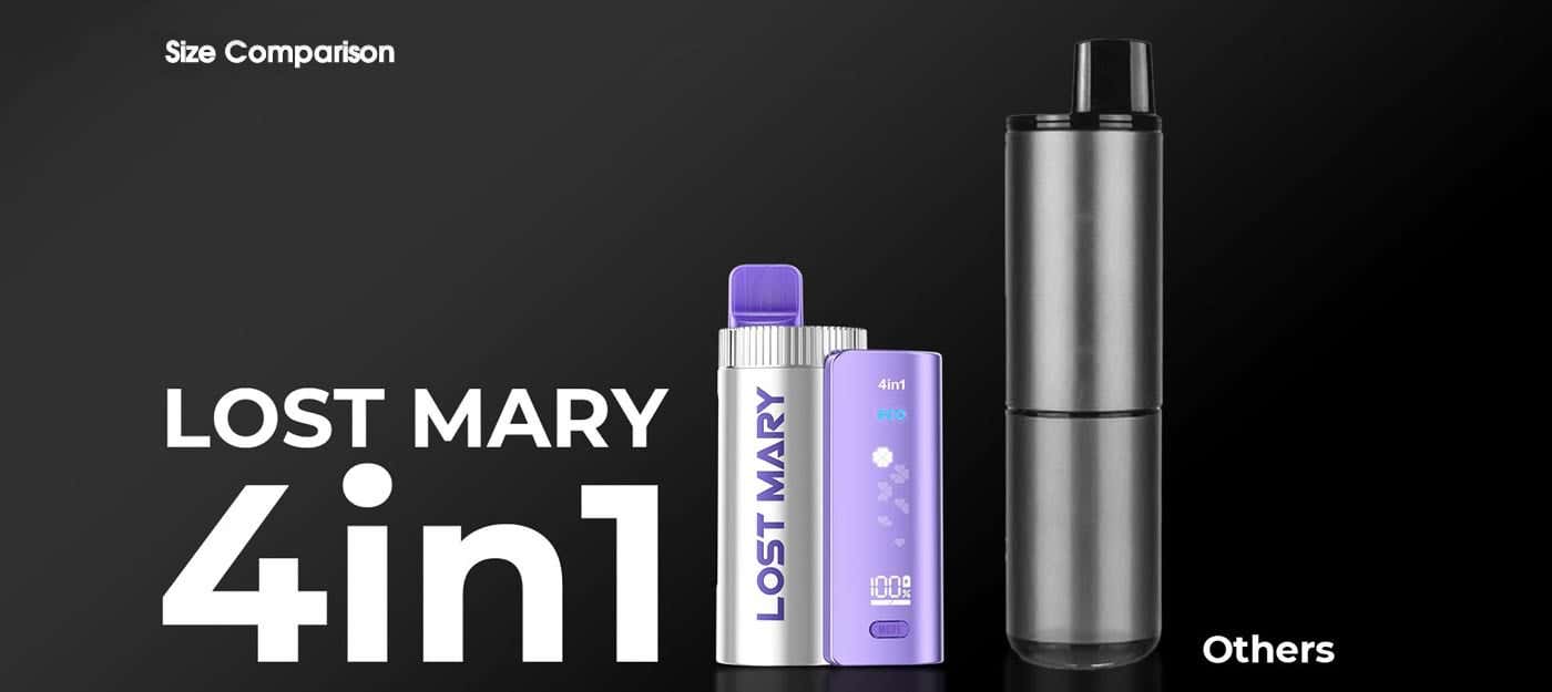 Lost Mary 4-in-1 Prefilled Pod Vape Kit - Size Comparison