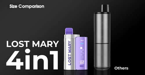 Lost Mary 4-in-1 Prefilled Pod Vape Kit - Size Comparison