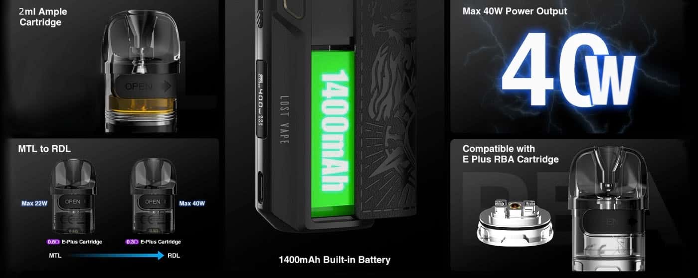 Lost Vape Thelema Elite 40 - Key Features