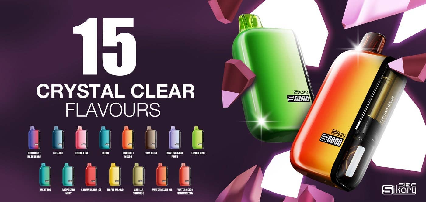 SKE Sikary S6000 Disposable Vape Kit - 15 Crystal Clear Flavours