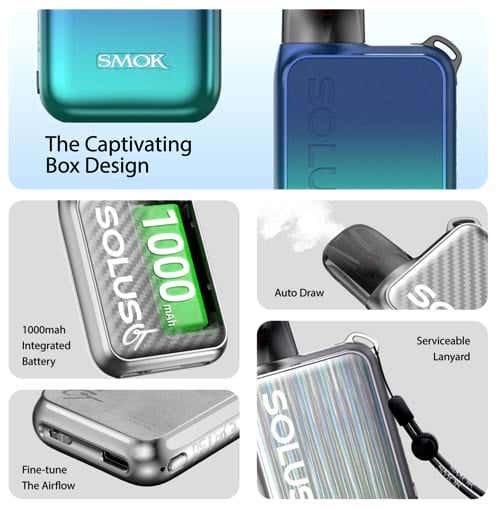 SMOK Solus GT Box Pod Vape Kit - Key Features
