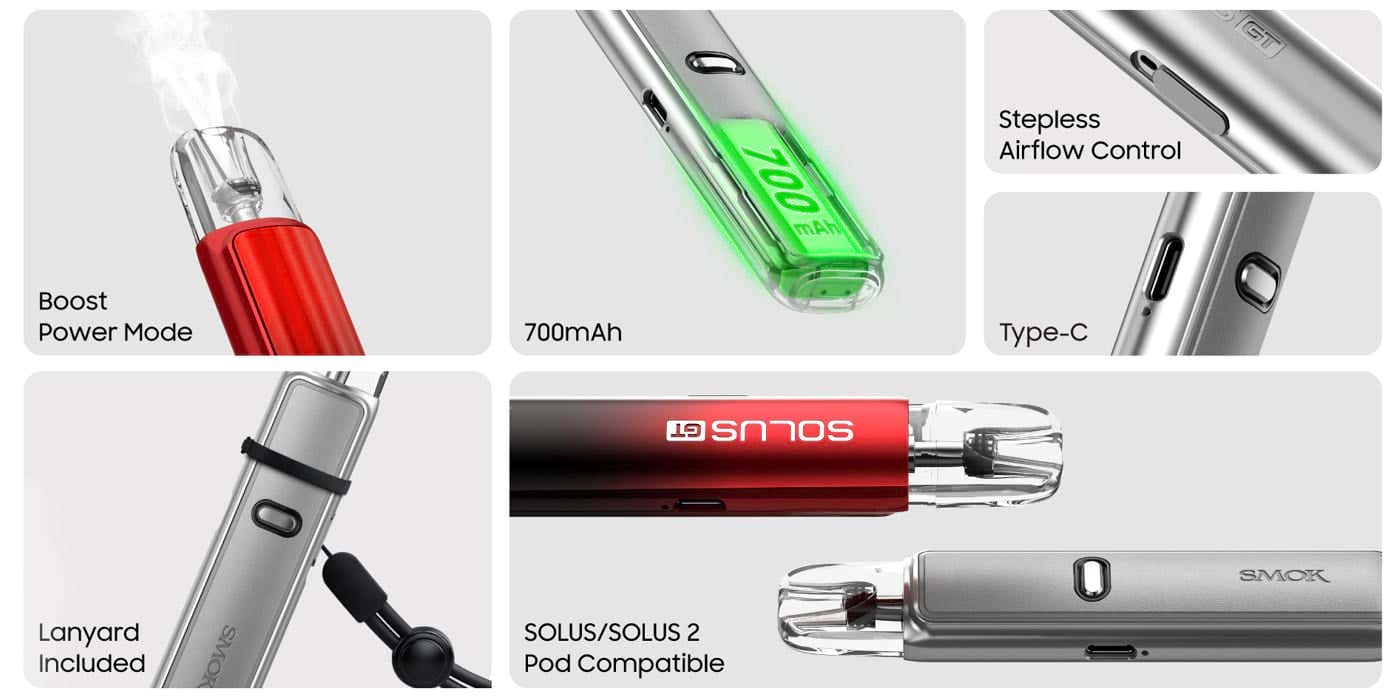 SMOK Solus GT Pod Vape Kit - Key Features