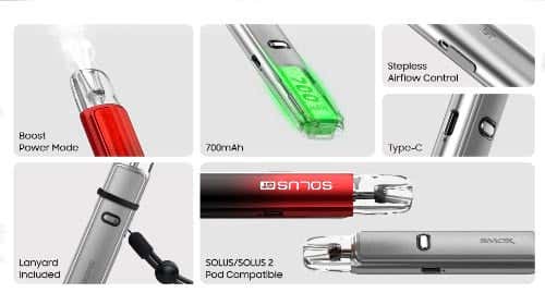 SMOK Solus GT Pod Vape Kit - Key Features