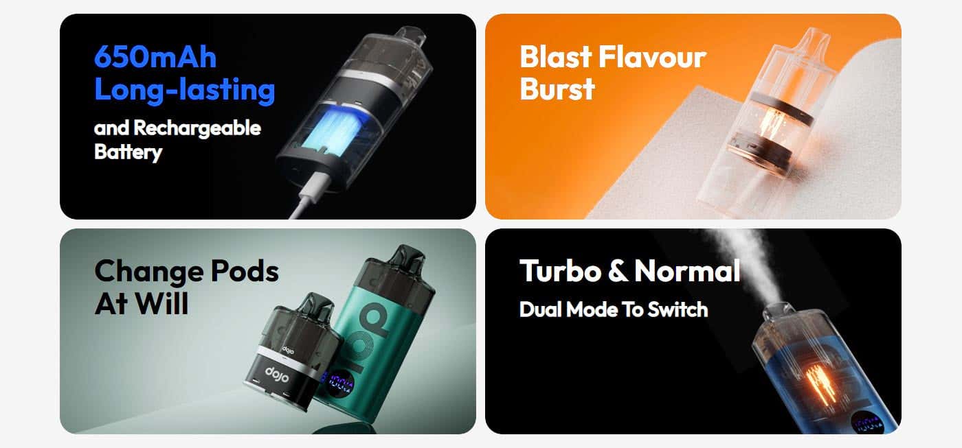 Vaporesso Dojo Blast 6000 Pod Kit - Key Features