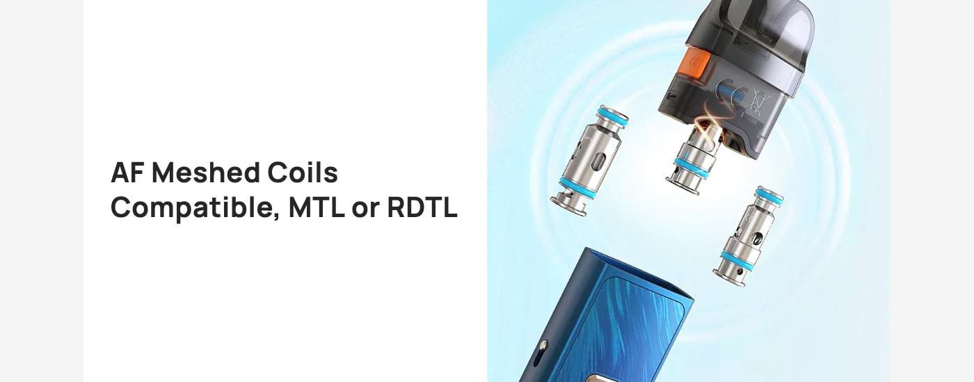 Aspire Flexus Pro Replacement Pod - AF Meshed coils compatibility