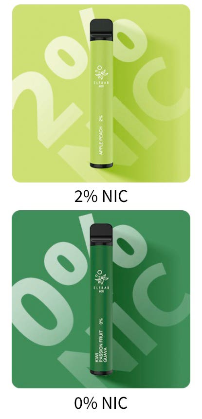 Elfbar 600 Disposable Vape Kit - Available in 10mg and 20mg nicotine strengths