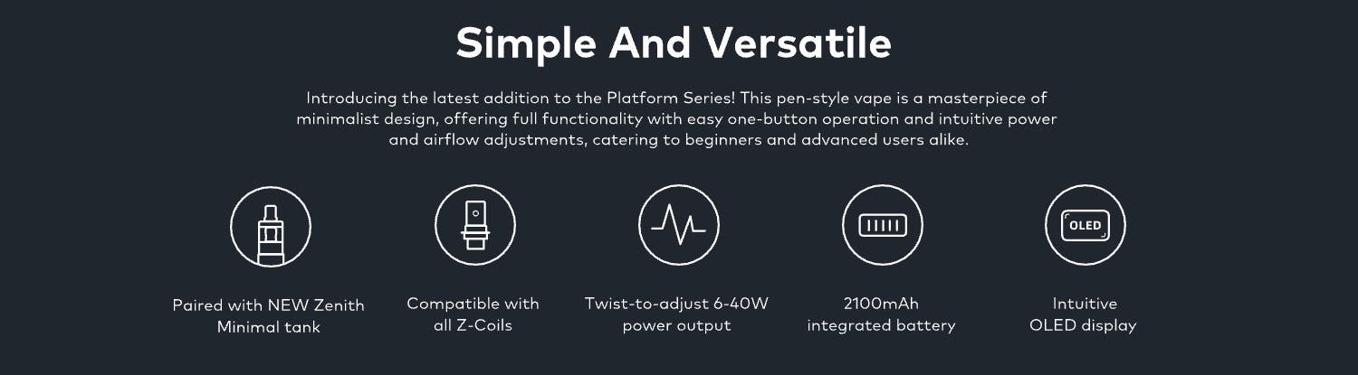 Innokin EZ Tube Zenith Minimal Vape Kit - Key features, simple and versatile