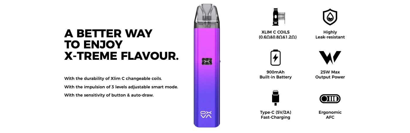 Oxva Xlim C Pod System - A better way to enjoy extreme flavour