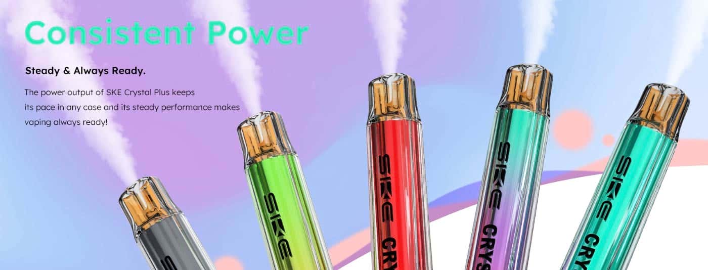 SKE Crystal PLUS Prefilled Pod Vape Kit - Consistent power