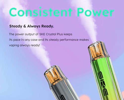 SKE Crystal PLUS Prefilled Pod Vape Kit - Consistent power