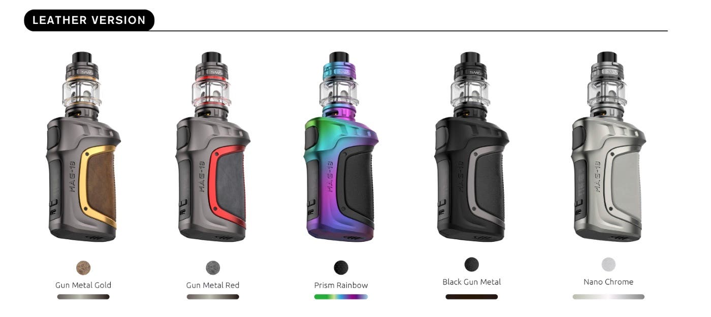 Smok Mag-18 Kit - 9 different colours, including 5 leather bound versions