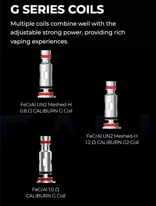 Caliburn G and G2 Coils - Multiple coils for MTL vaping