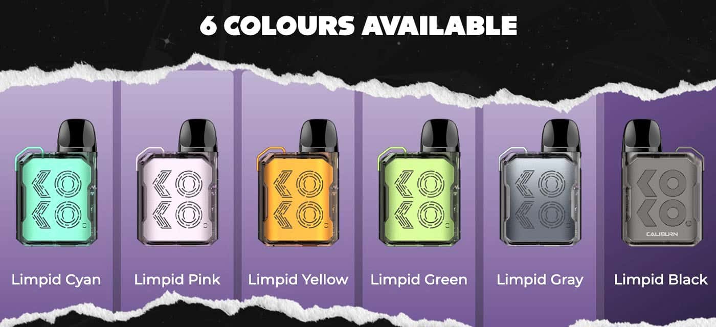 Uwell Caliburn GK2 Vision Pod Vape Kit - 6 Available colours