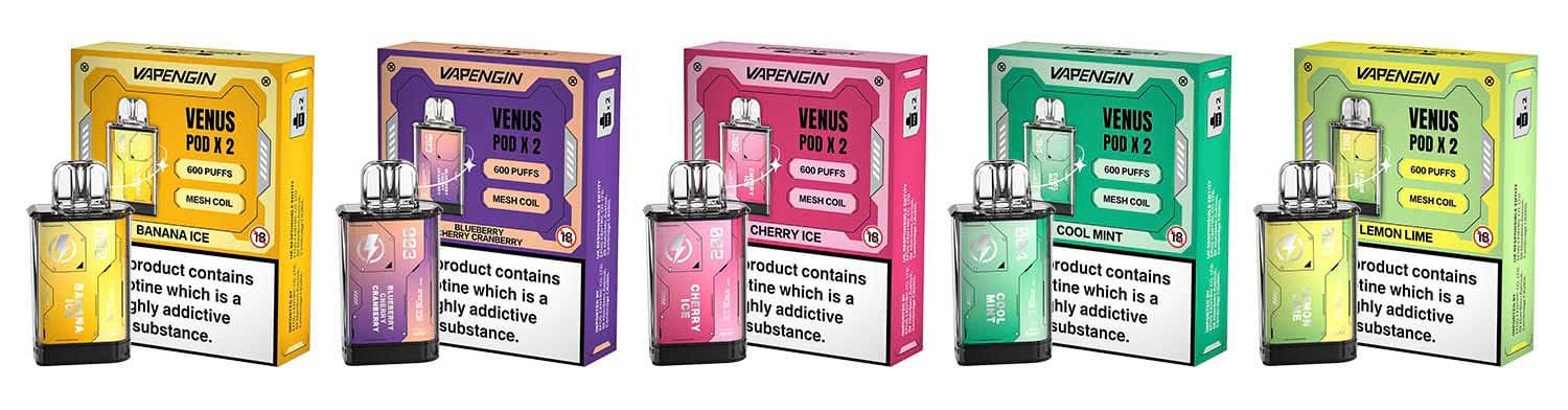 Vapengin Venus Prefilled E-Liquid Pods - 19 premium flavours to choose from