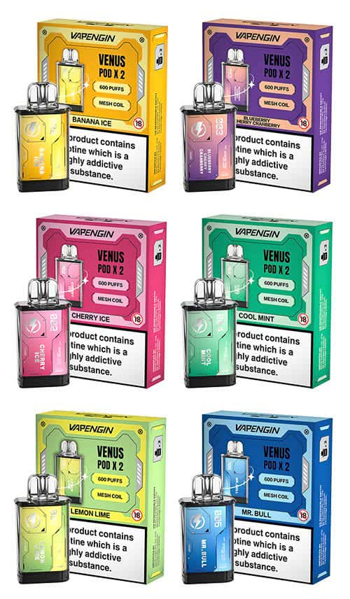 Vapengin Venus Prefilled E-Liquid Pods - 19 premium flavours to choose from
