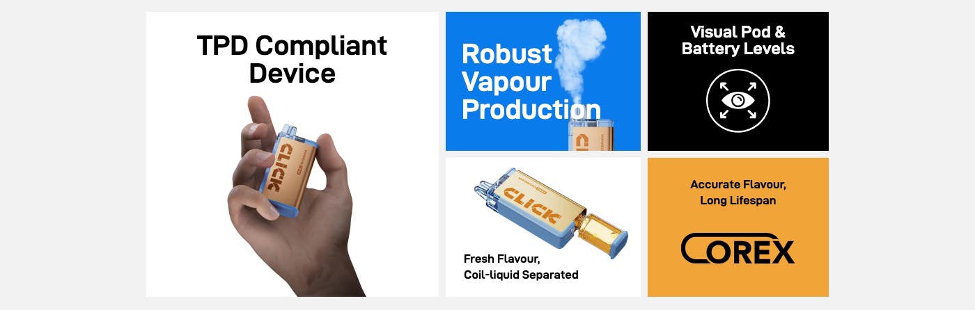 Vaporesso COSS Click 6000 Big Puff Disposable Kit - Key features and highlights