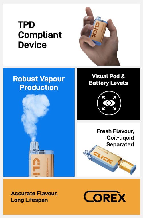 Vaporesso COSS Click 6000 Big Puff Disposable Kit - Key features and highlights