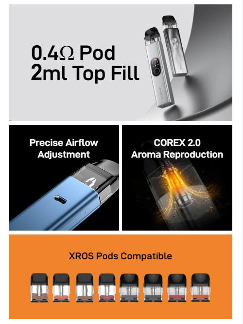 Vaporesso XROS 4 Mini Pod Kit - Key Features