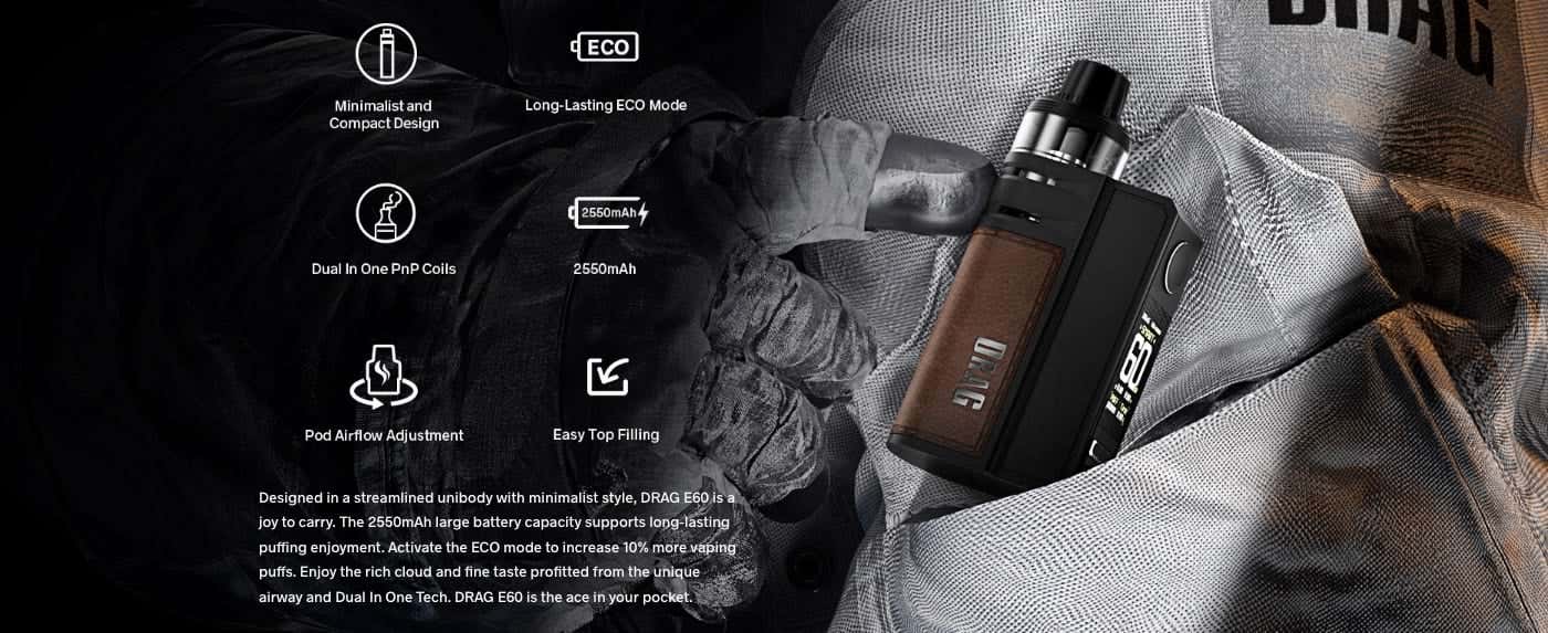 VooPoo Drag E60 - Features and highlights