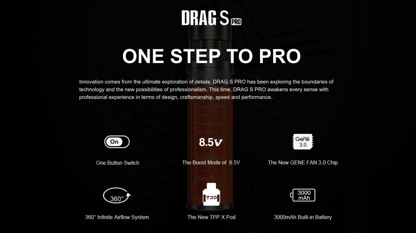 Voopoo Drag S Pro Pod Vape Kit - Key features and highlights