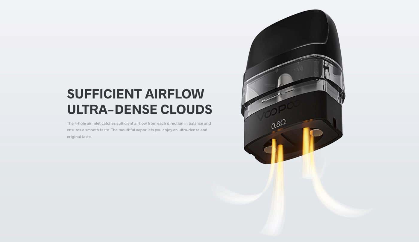 Voopoo Vinci Replacement Pods - Sufficient airflow, ultra-dense clouds