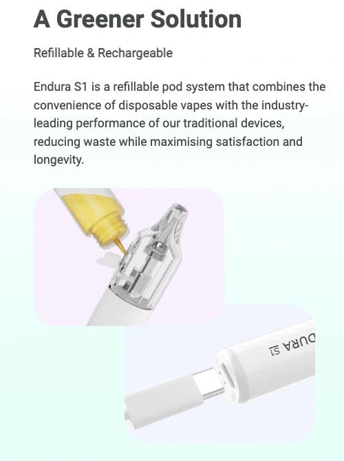Innokin Endura S1 Disposable Vape Kit - A greener solution