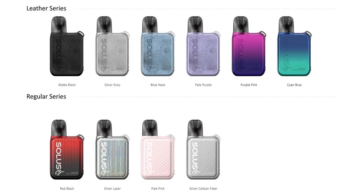 SMOK Solus GT Box Pod Vape Kit - Ten Amazing Colours in Regular and Leather Ranges