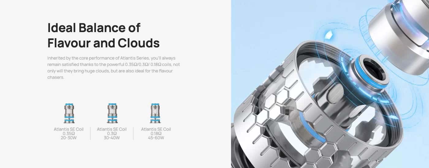 Aspire Atlantis GT Tank - Ideal balance of flavour and clouds