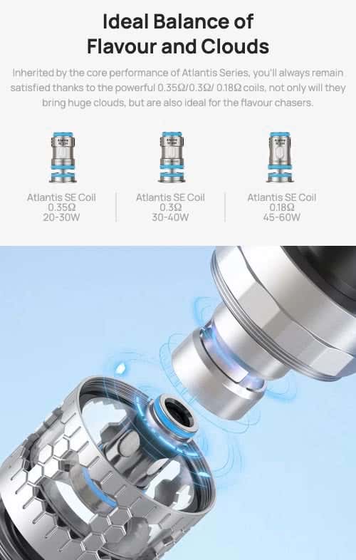 Aspire Atlantis GT Tank - Ideal balance of flavour and clouds