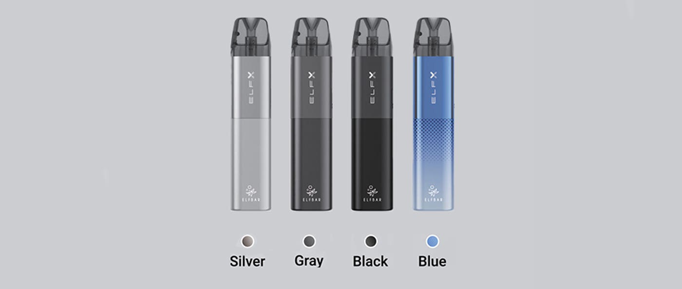 Elf Bar ELFX Pod Kit + Elfliq Nic Salt Combo Kit - 4 simple colours to choose from
