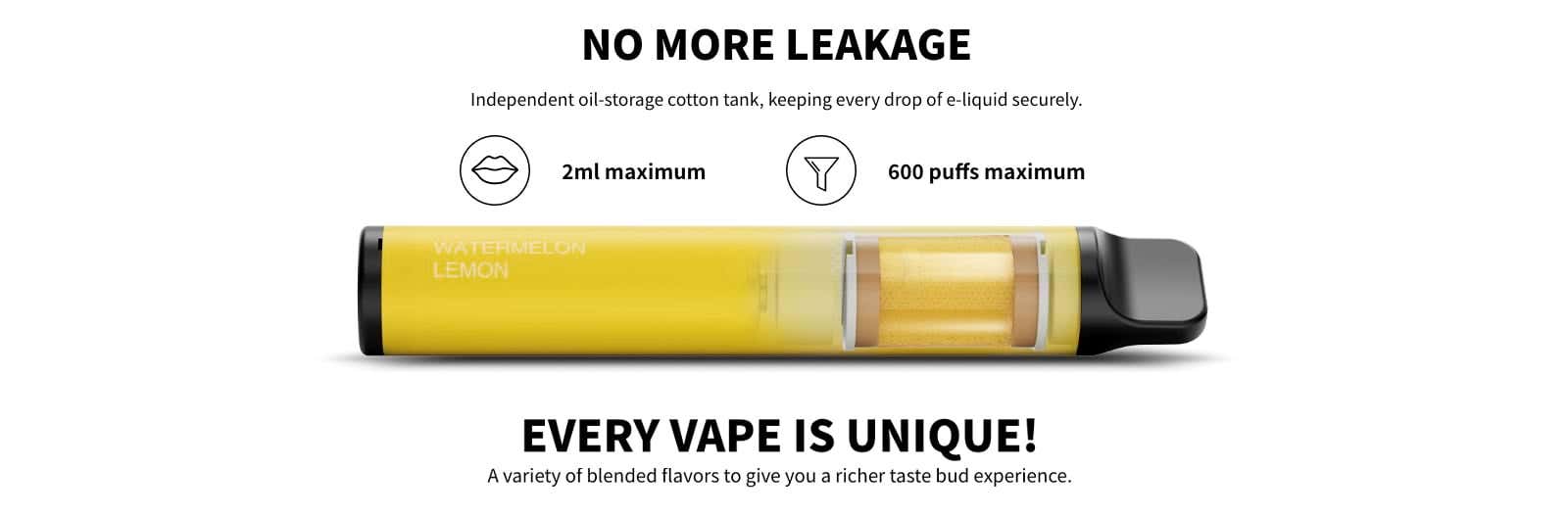 Elfbar 600 - No more leakage, every vape is unique!
