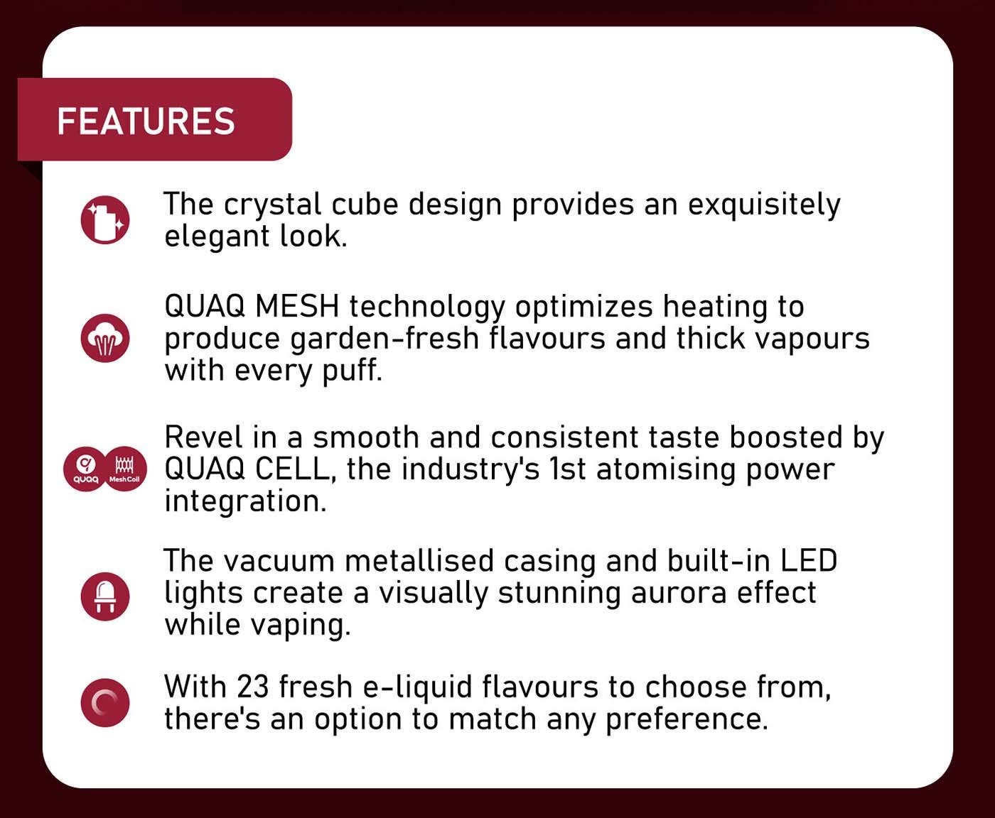 Elf Bar Crystal CR600 Disposable Kit - Features and highlights