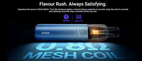Elf Bar EV5000 Refillable Disposable Kit - Flavour Rush, Always Satisfying