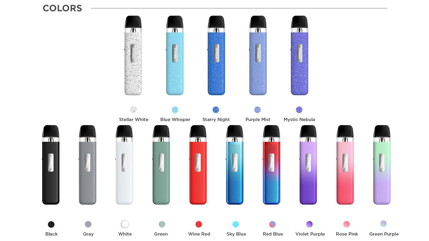 Geekvape Sonder Q Pod Vape Kit - Choice of 15 amazing colours