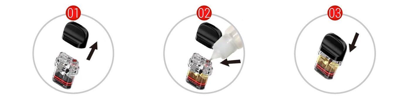 SMOK Novo Replacement Pods - Top-Fill Design Instructions