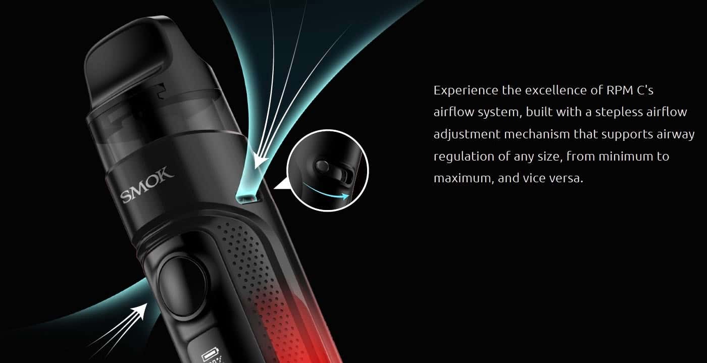 Smok RPM C Pod Vape Kit - Airflow system