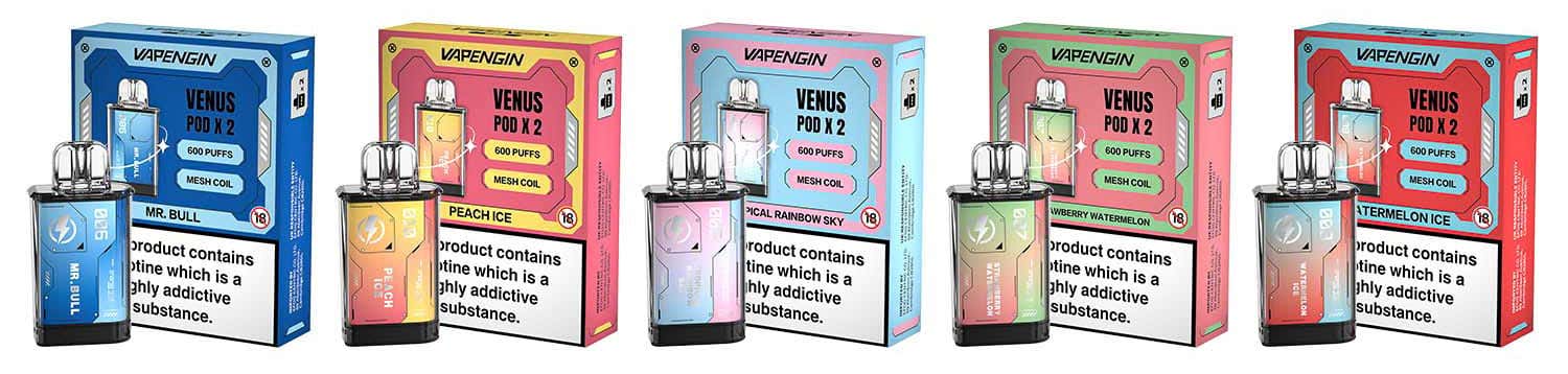 Vapengin Venus Prefilled E-Liquid Pods - 19 premium flavours to choose from