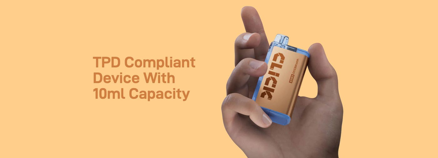 Vaporesso COSS Click 6000 Big Puff Disposable Kit - TPD compliant device with 10ml capacity