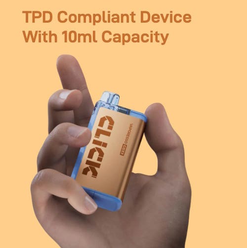 Vaporesso COSS Click 6000 Big Puff Disposable Kit - TPD compliant device with 10ml capacity