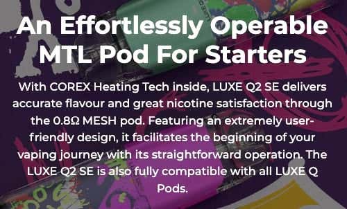 Vaporesso Luxe Q2 SE Pod Vape Kit - Effortless for MTL starters