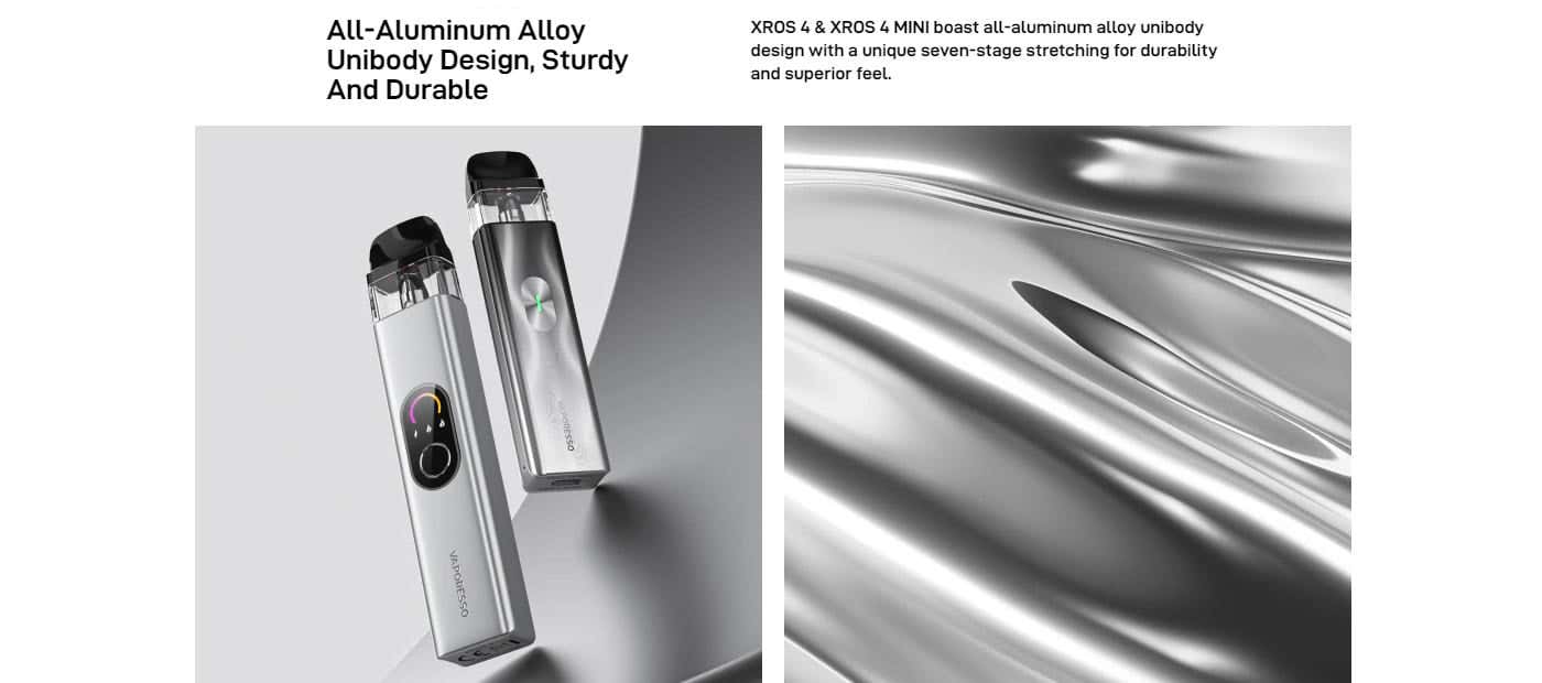 Vaporesso XROS 4 Mini Pod Kit - Unibody Design