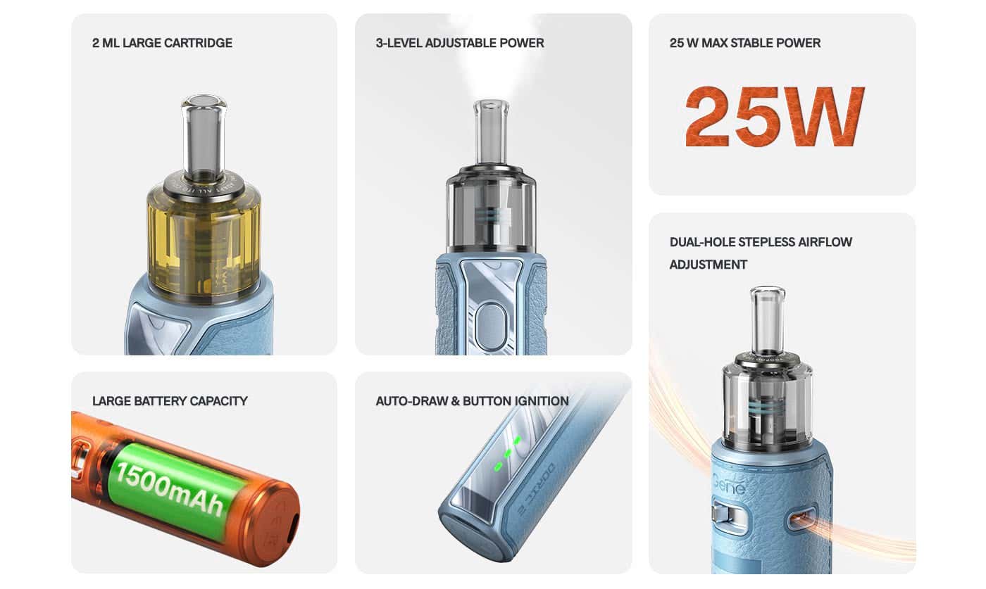 VooPoo Doric E Pod Vape Kit - Highlights